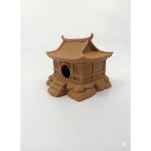 Zen Temple Hide – Japanese Pagoda Terrarium Decor